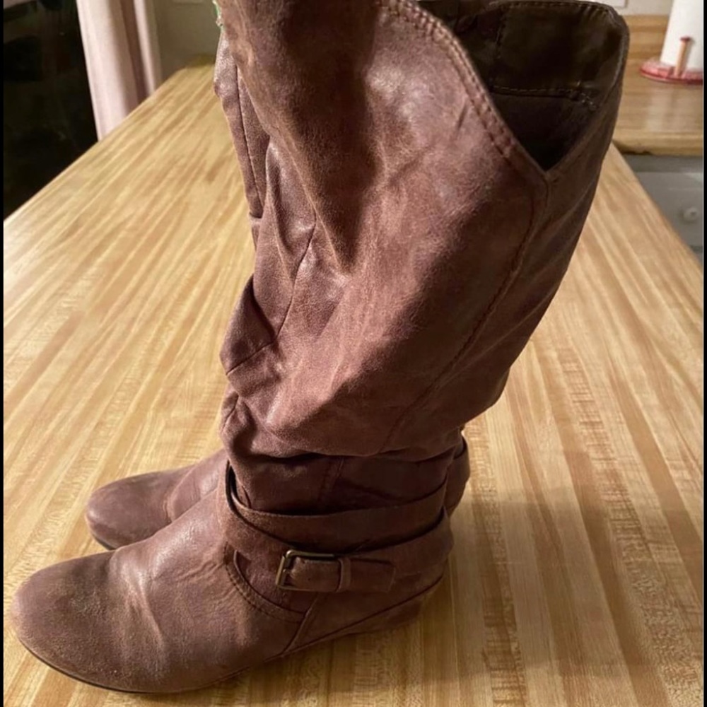 Wedged Brown Boots